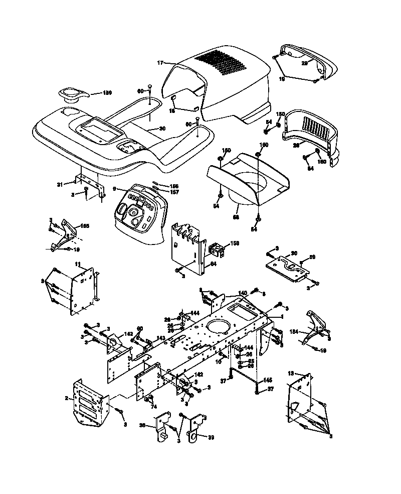 Craftsman 917272120 chassis and enclosures diagram