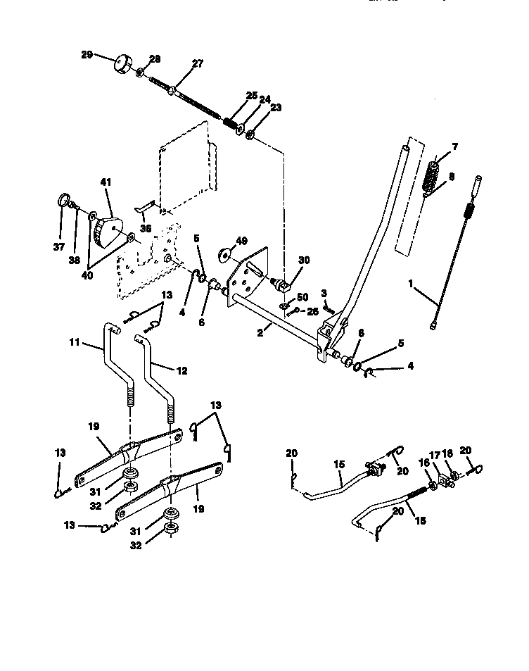 Craftsman 917272120 lift assembly diagram