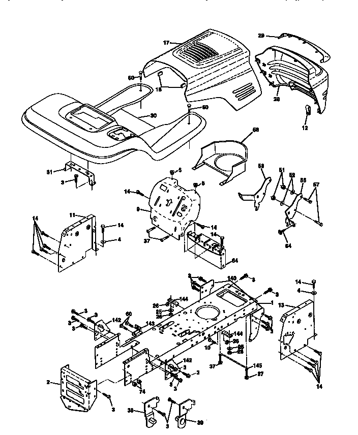 Craftsman 917271030 chassis and enclosure diagram
