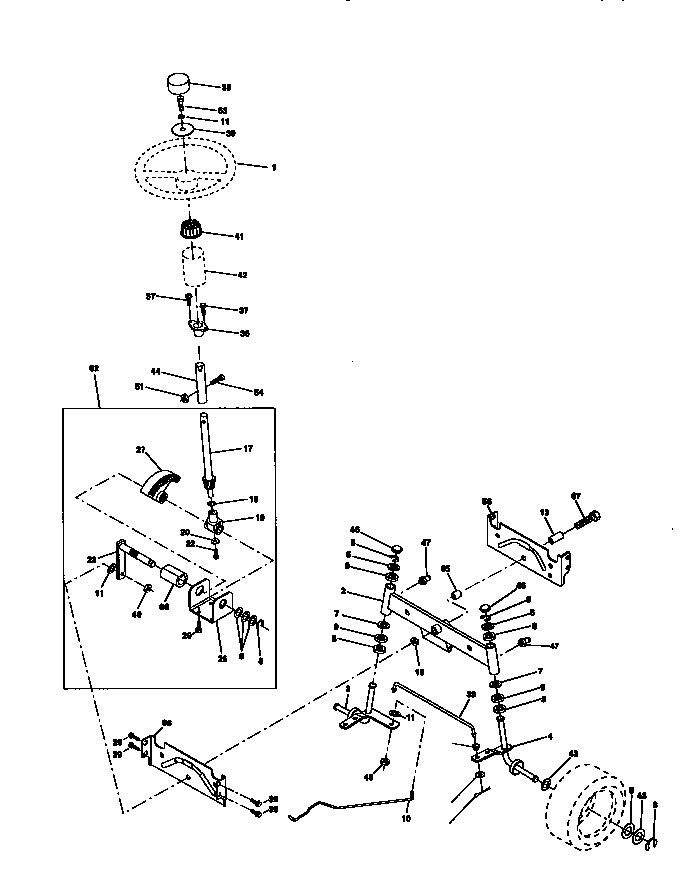 Craftsman 917271030 steering assembly diagram