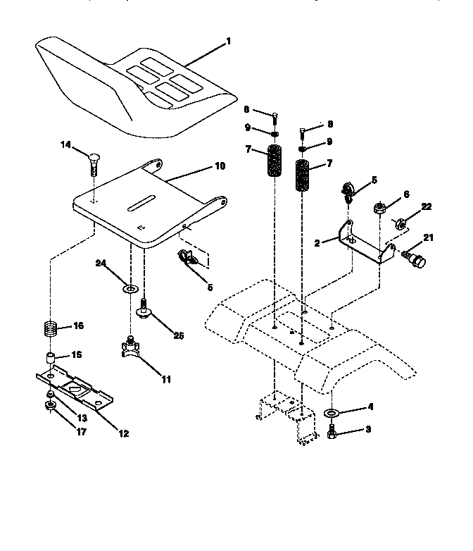 Craftsman 917271030 seat assembly diagram