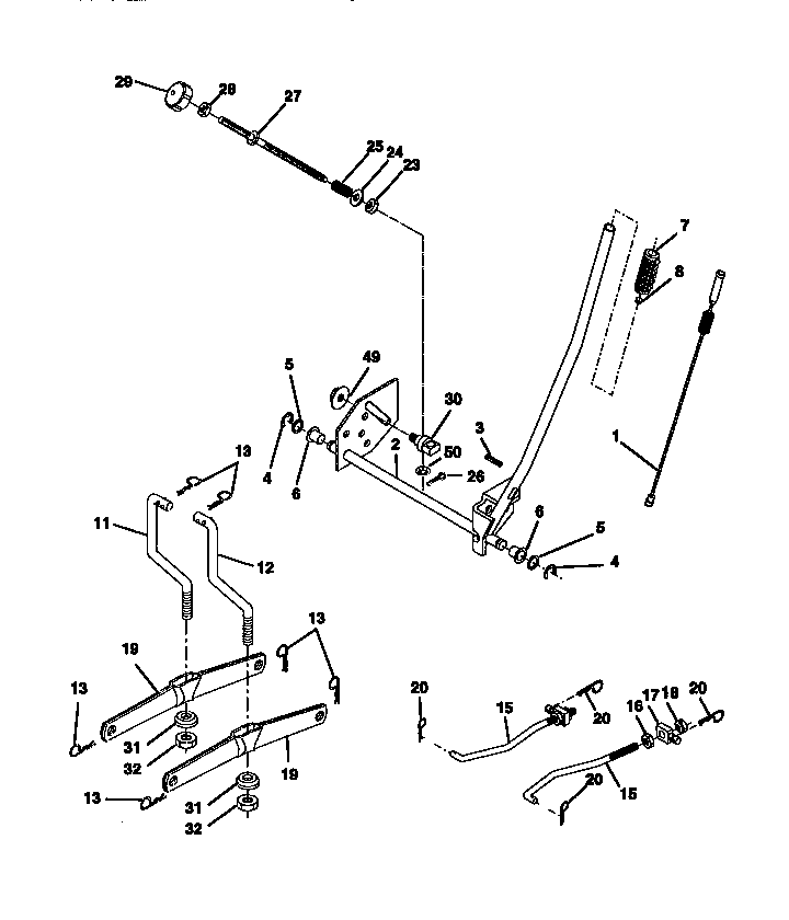 Craftsman 917271030 lift assembly diagram
