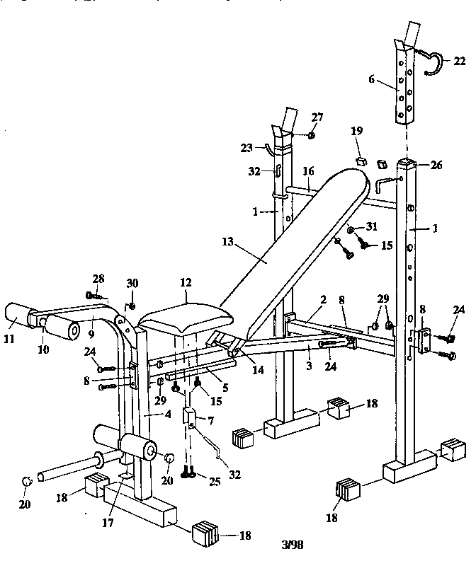 Gold's Gym G4340 unit parts diagram