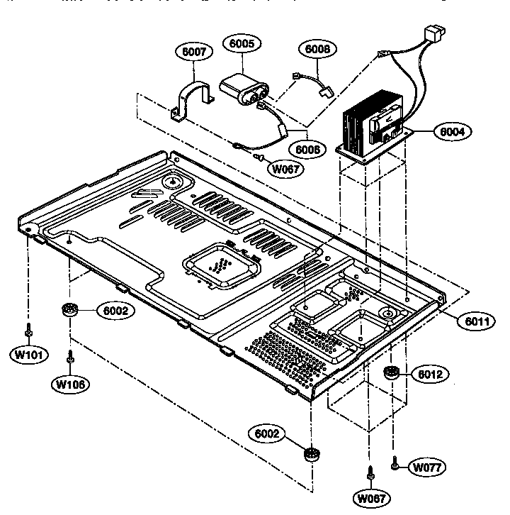 Kenmore 72168100791 base plate parts diagram