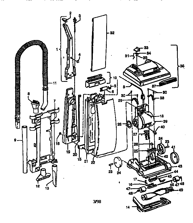 Hoover U5067980 convertible/spirit diagram