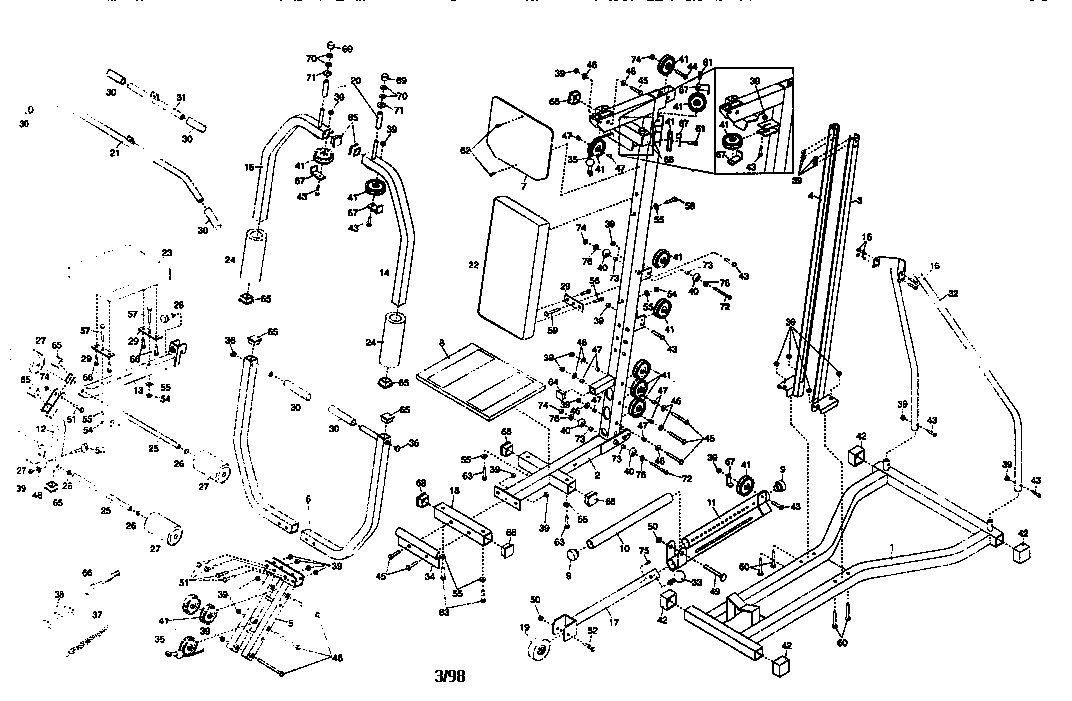 HealthRider HRSY54370 replacement parts diagram