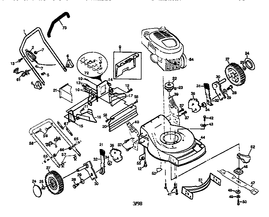 Craftsman 917377350 main frame diagram