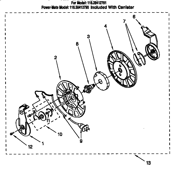 Kenmore 11628412791 power cord reel diagram
