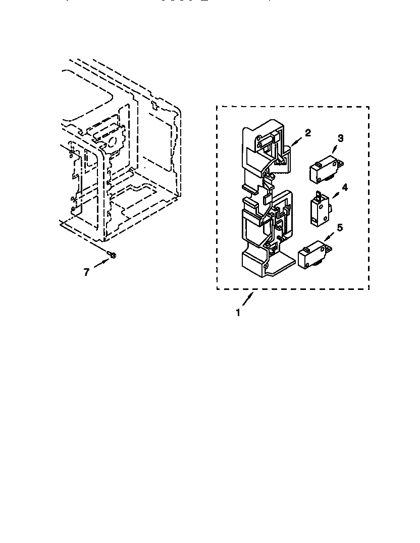 Whirlpool MT1151SGQ0 latch board diagram