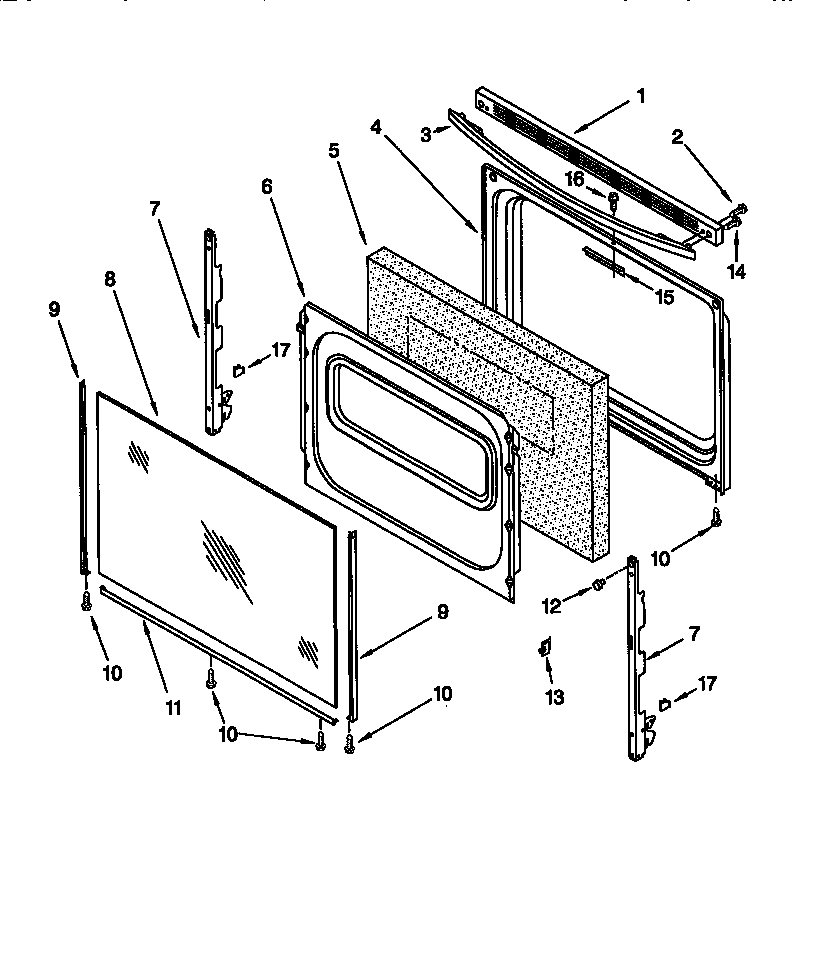 Whirlpool RF354BXEW1 door diagram