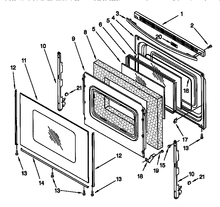 Whirlpool RF396LXEB1 door diagram