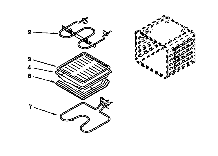 Whirlpool RBD275PDB6 internal oven diagram