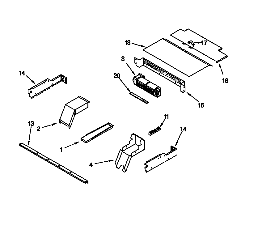 Whirlpool GDB277PDQ1 top venting diagram
