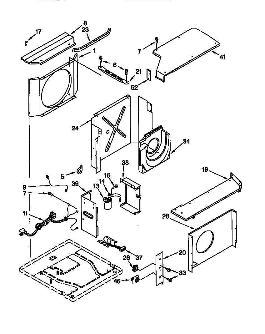 Whirlpool ACV184XG0 airflow and control diagram