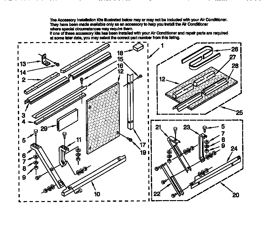 Whirlpool ACV184XG0 installation parts diagram
