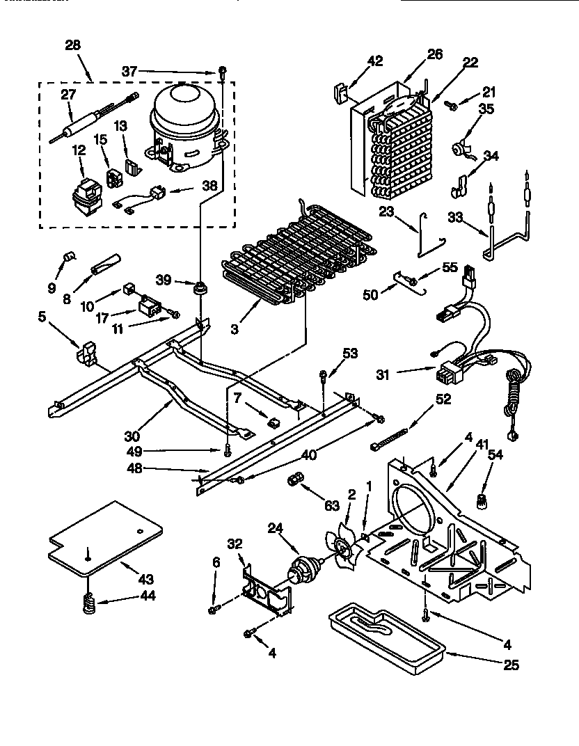 Whirlpool GD25DQXFB01 unit diagram