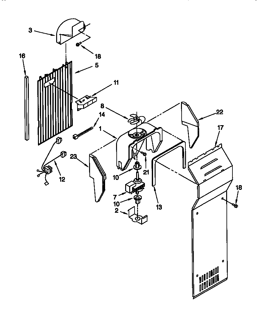 Whirlpool GD25DQXFB01 air flow diagram