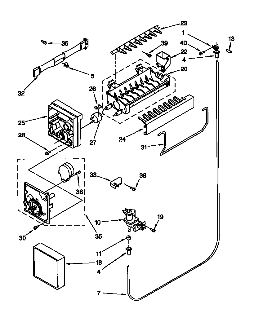 Whirlpool GT22DMXGW00 icemaker diagram