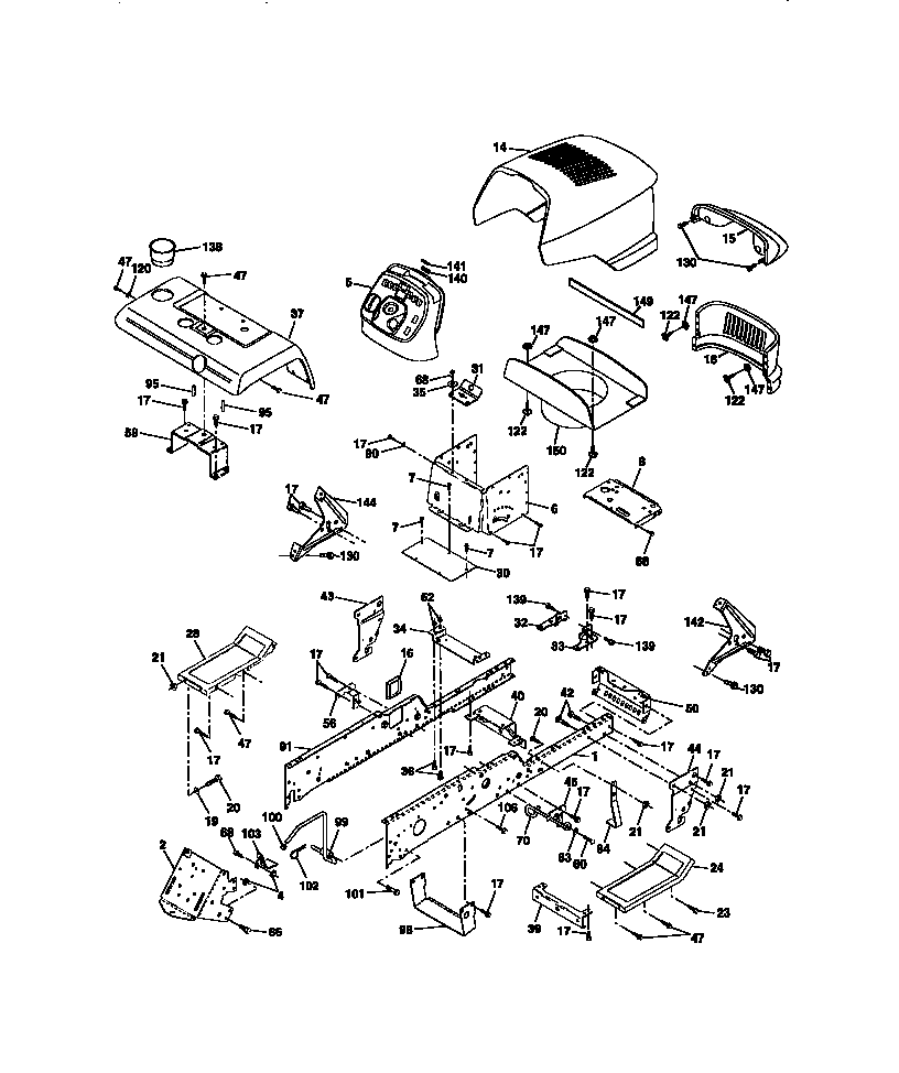 Craftsman 917273021 chassis and enclosures diagram