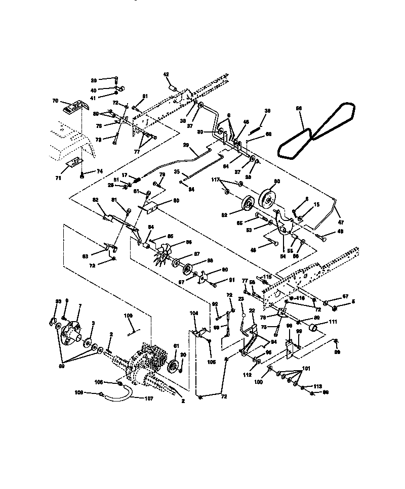 Craftsman 917273021 ground drive diagram