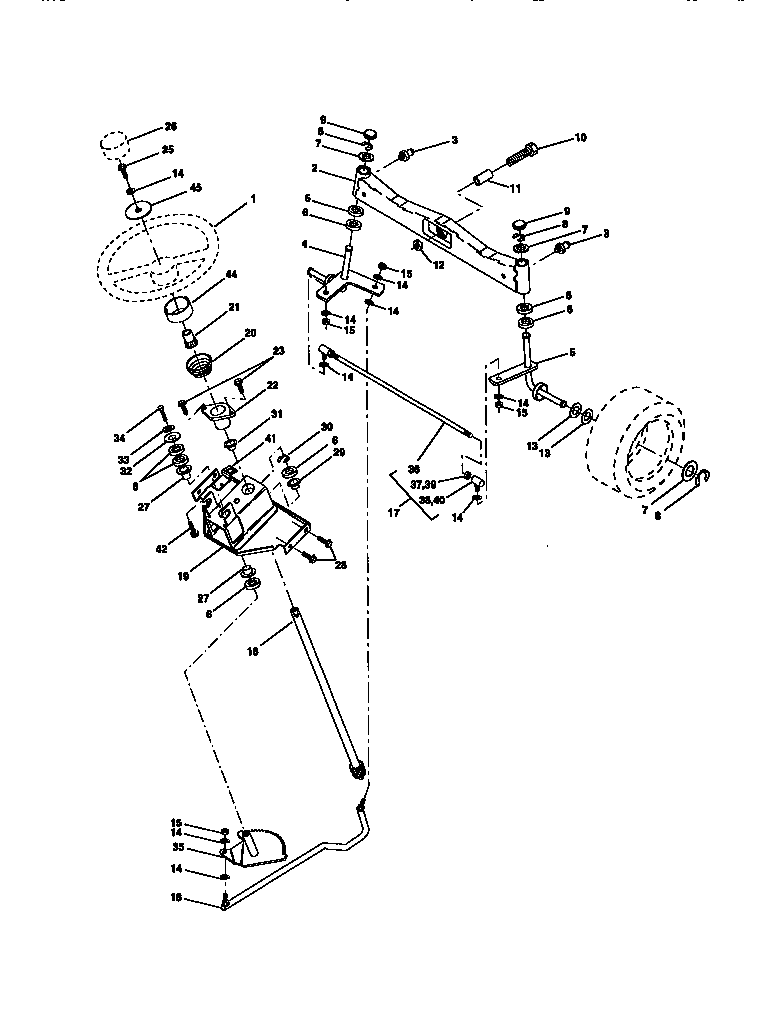 Craftsman 917273021 steering assembly diagram