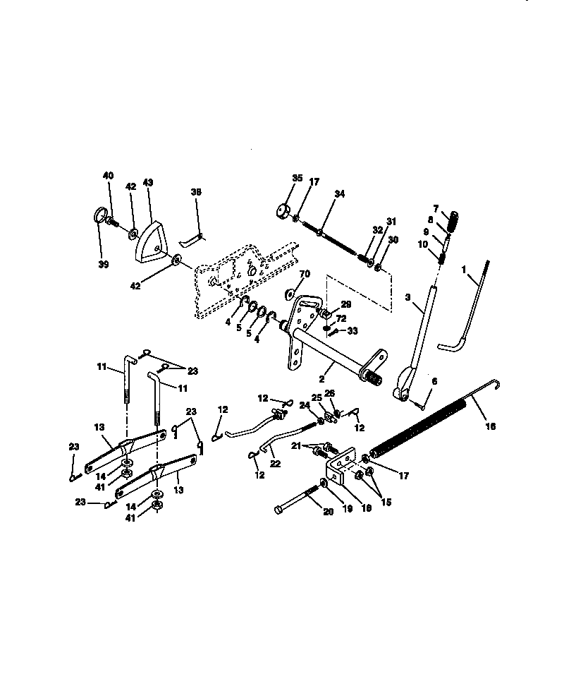 Craftsman 917273021 lift assembly diagram