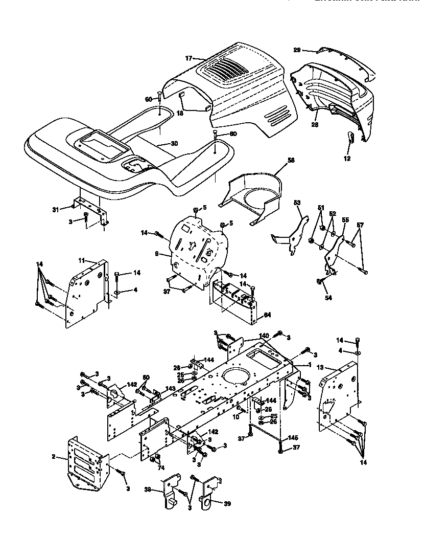 Craftsman 917271040 chassis and enclosures diagram