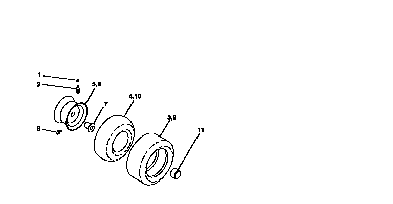 Craftsman 917271040 wheels and tires diagram