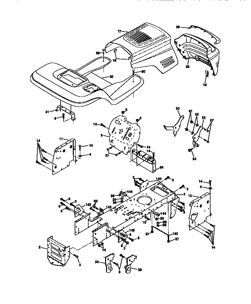 Craftsman 917270710 chassis and enclosures diagram
