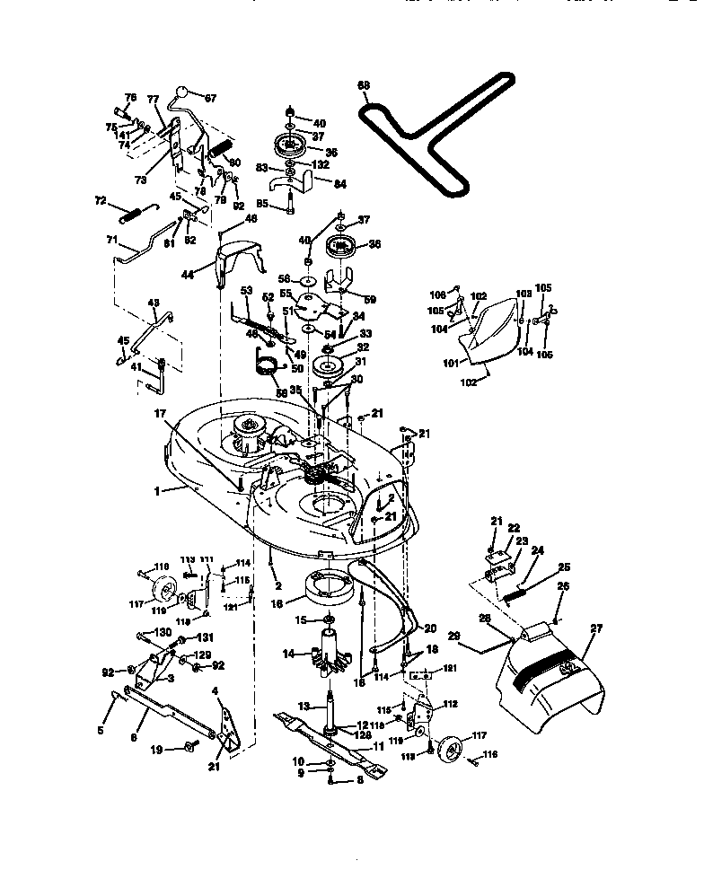 Craftsman 917270710 mower deck diagram