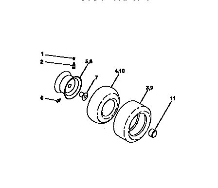 Craftsman 917271110 wheels and tires diagram