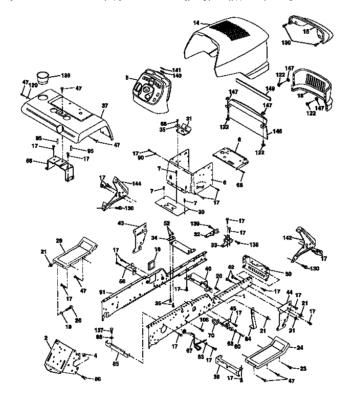 Craftsman 917273010 chassis and enclosures diagram