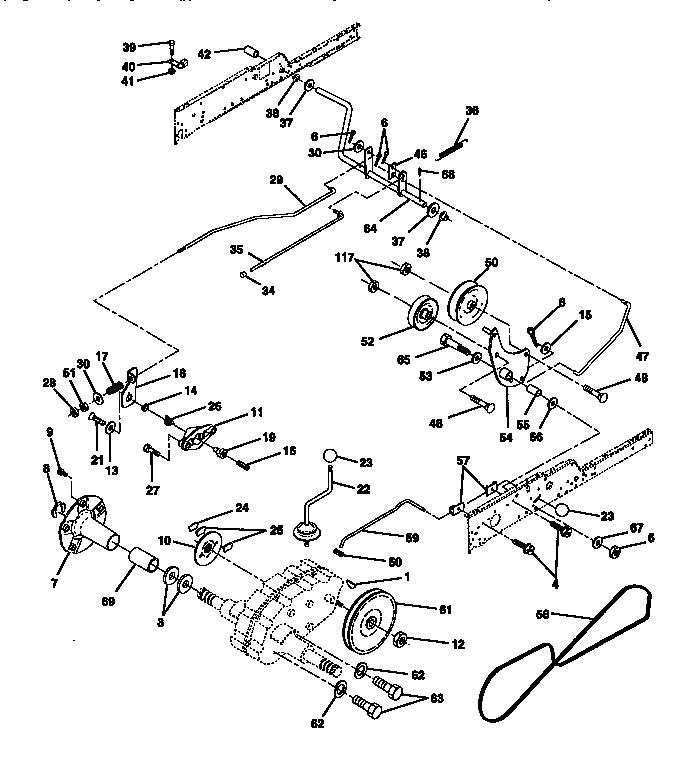 Craftsman 917273010 ground drive diagram