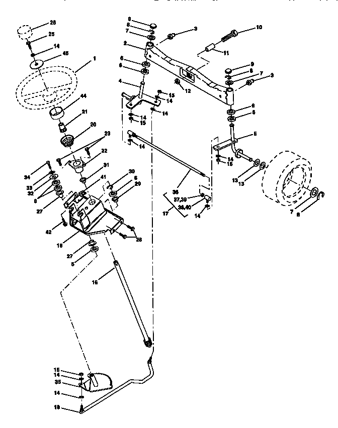 Craftsman 917273010 steering assembly diagram