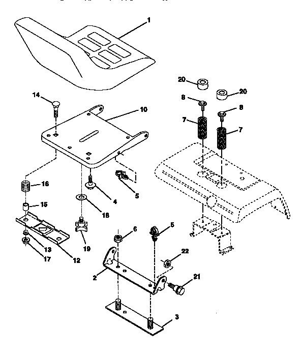 Craftsman 917273010 seat assembly diagram
