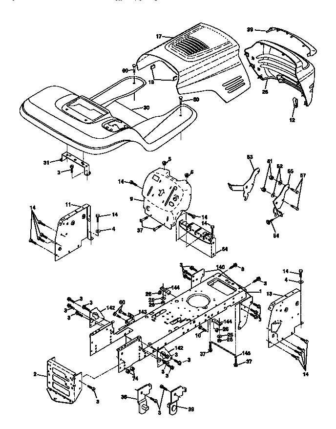 Craftsman 917270720 chassis and enclosures diagram