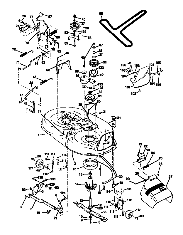 Craftsman 917270720 mower deck diagram