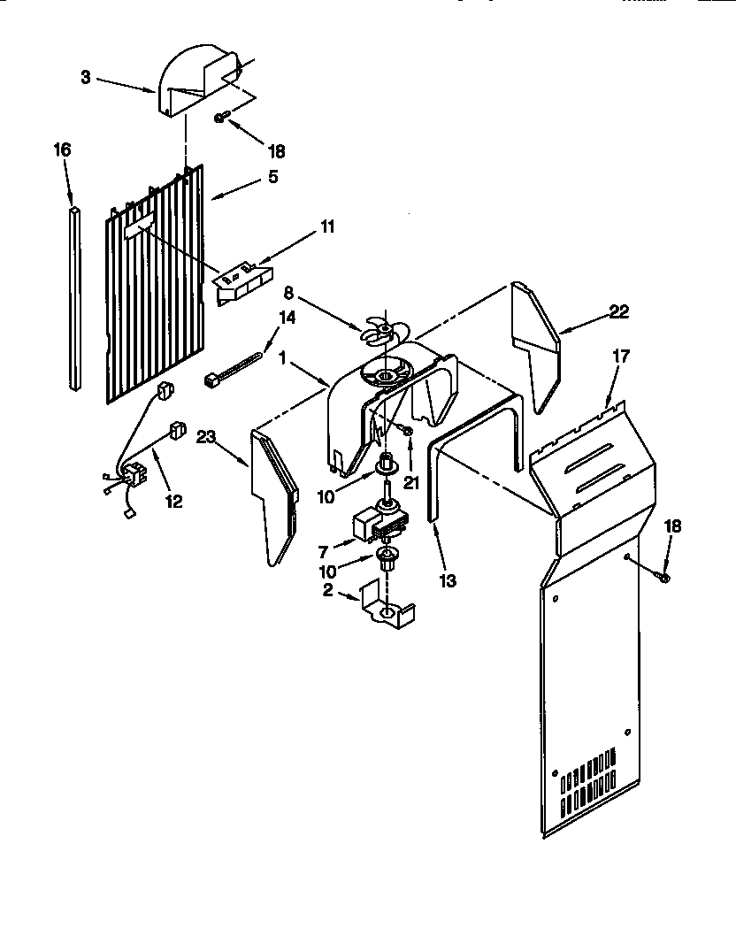 Whirlpool ED25RQXFW02 air flow diagram