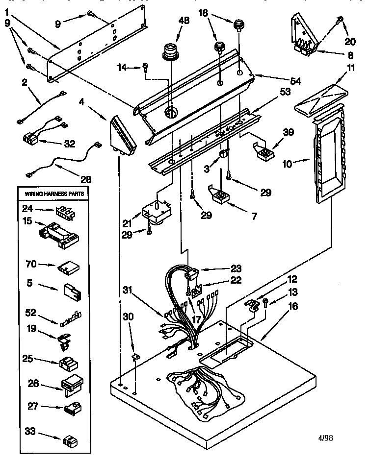 Whirlpool GGQ8858EQ0 top and console diagram