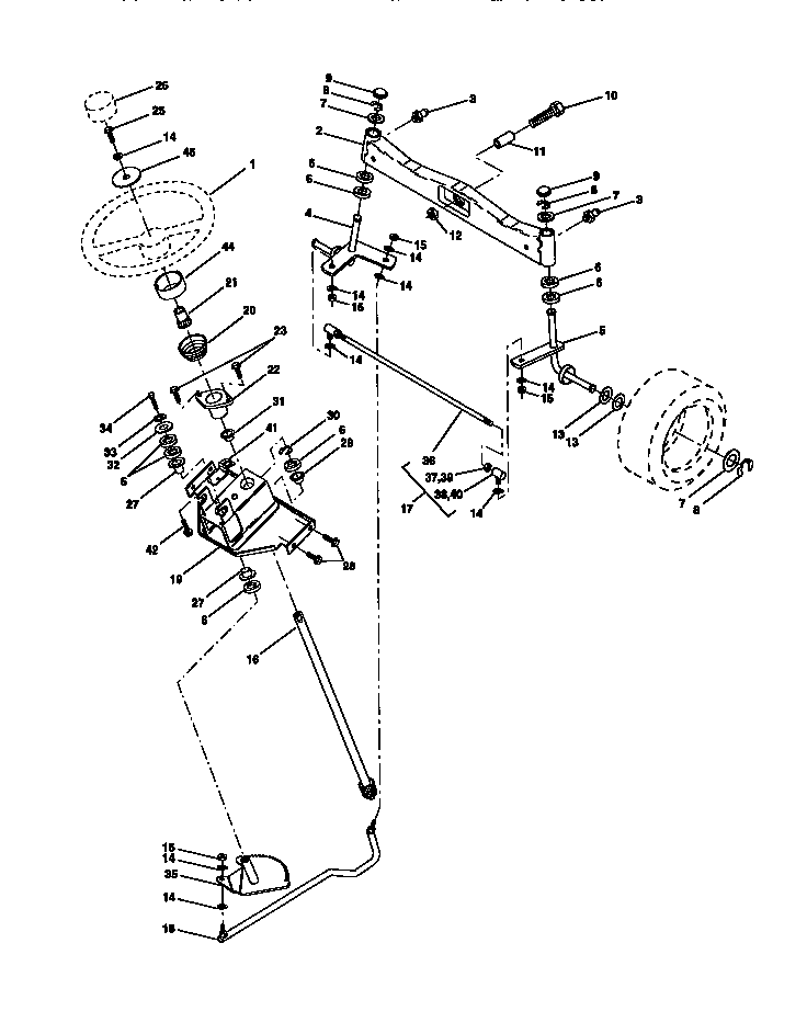 Craftsman 917273111 steering assembly diagram