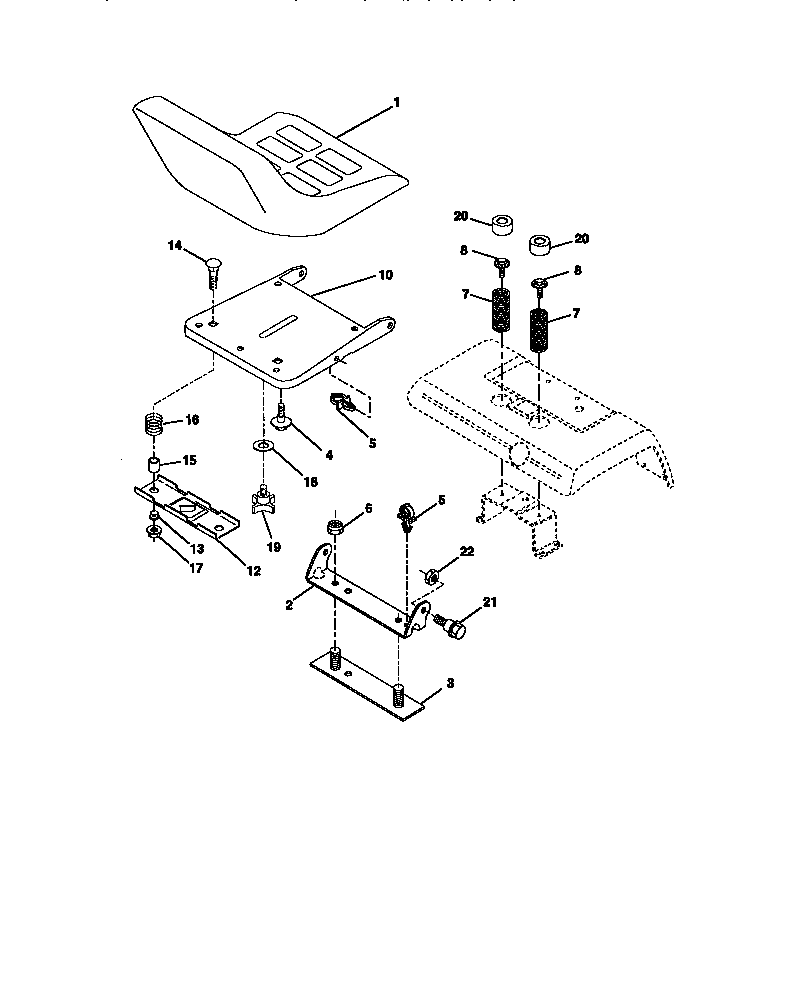 Craftsman 917273111 seat assembly diagram