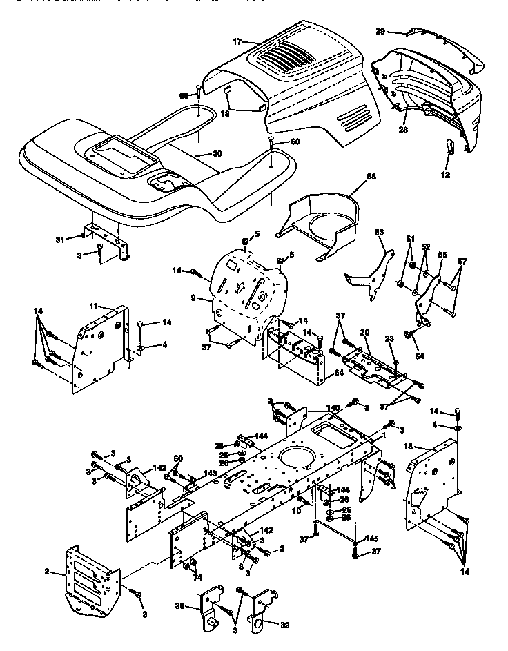 Craftsman 917270820 chassis and enclosures diagram