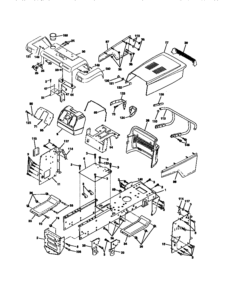 Craftsman 917273420 chassis and enclosure diagram