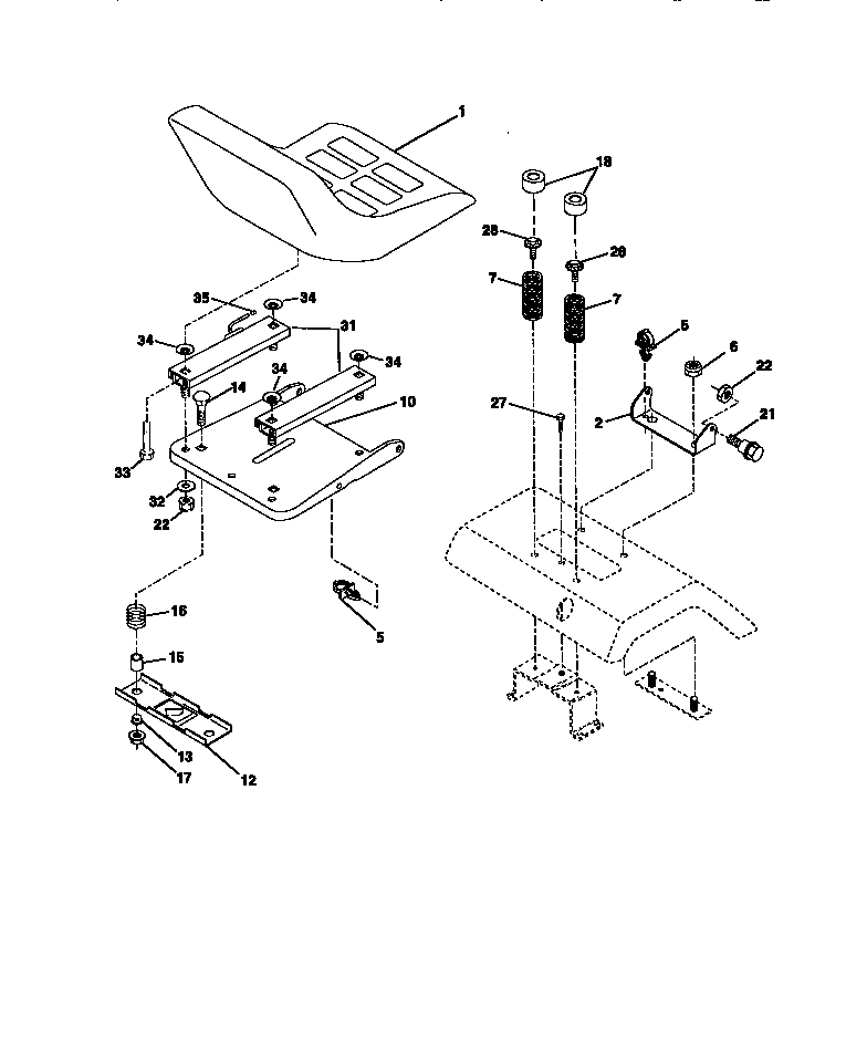 Craftsman 917273420 seat assembly diagram