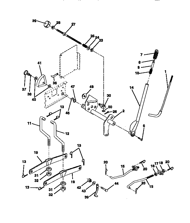 Craftsman 917273420 lift assembly diagram
