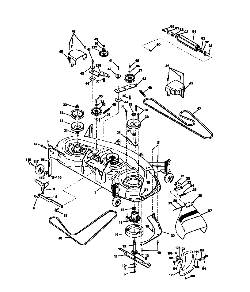 Craftsman 917273420 mower deck diagram
