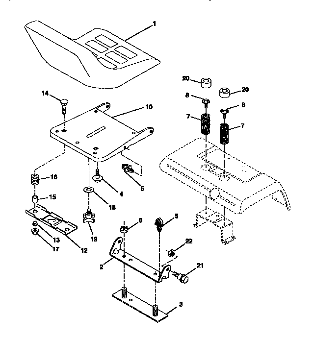 Craftsman 917273040 seat assembly diagram