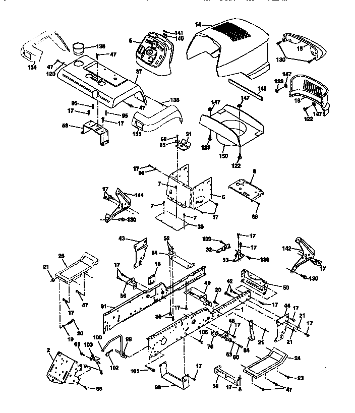 Craftsman 917273320 chassis and enclosures diagram