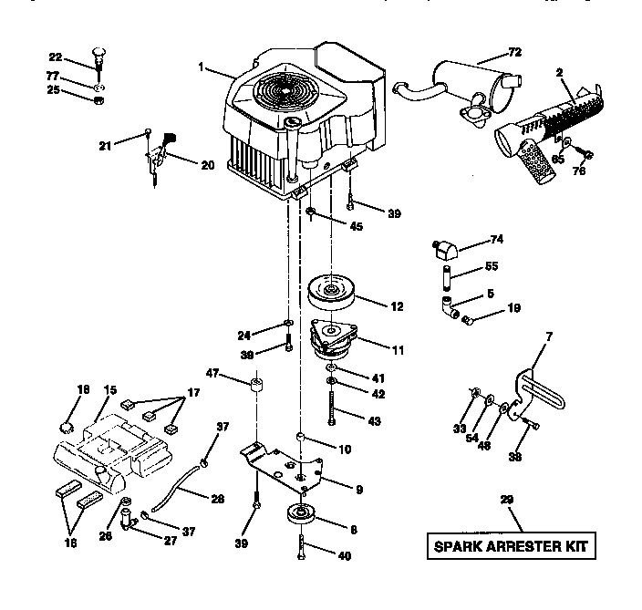 Craftsman 917273320 engine diagram