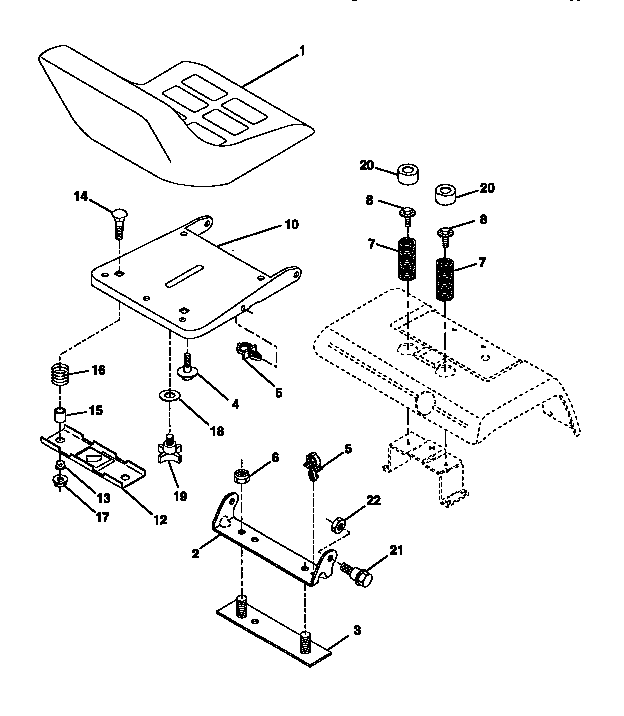 Craftsman 917273320 seat assembly diagram